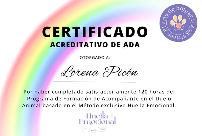 Certificado acreditativo de ADA